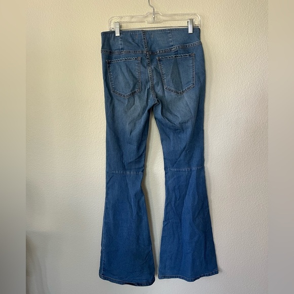 Free People Flare Penny Pull On Jeans in Sapphire Blue Women’s Size 28 - Picture 4 of 16